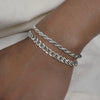 Men's Stainless Steel Cuban Link Bracelet Set