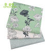 Floral Printed Twill Cotton Fabric for Quilting & Sewing – 6 Piece Set