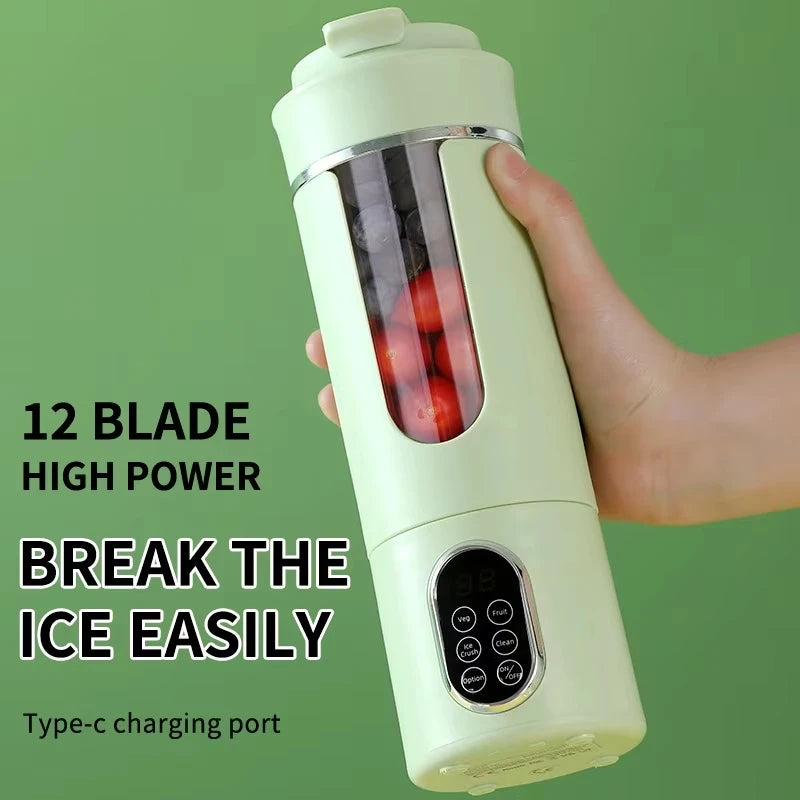 Portable Wireless Citrus Juicer with Ice Crushing