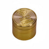 Gold Coin Pattern Metal Herb Grinder