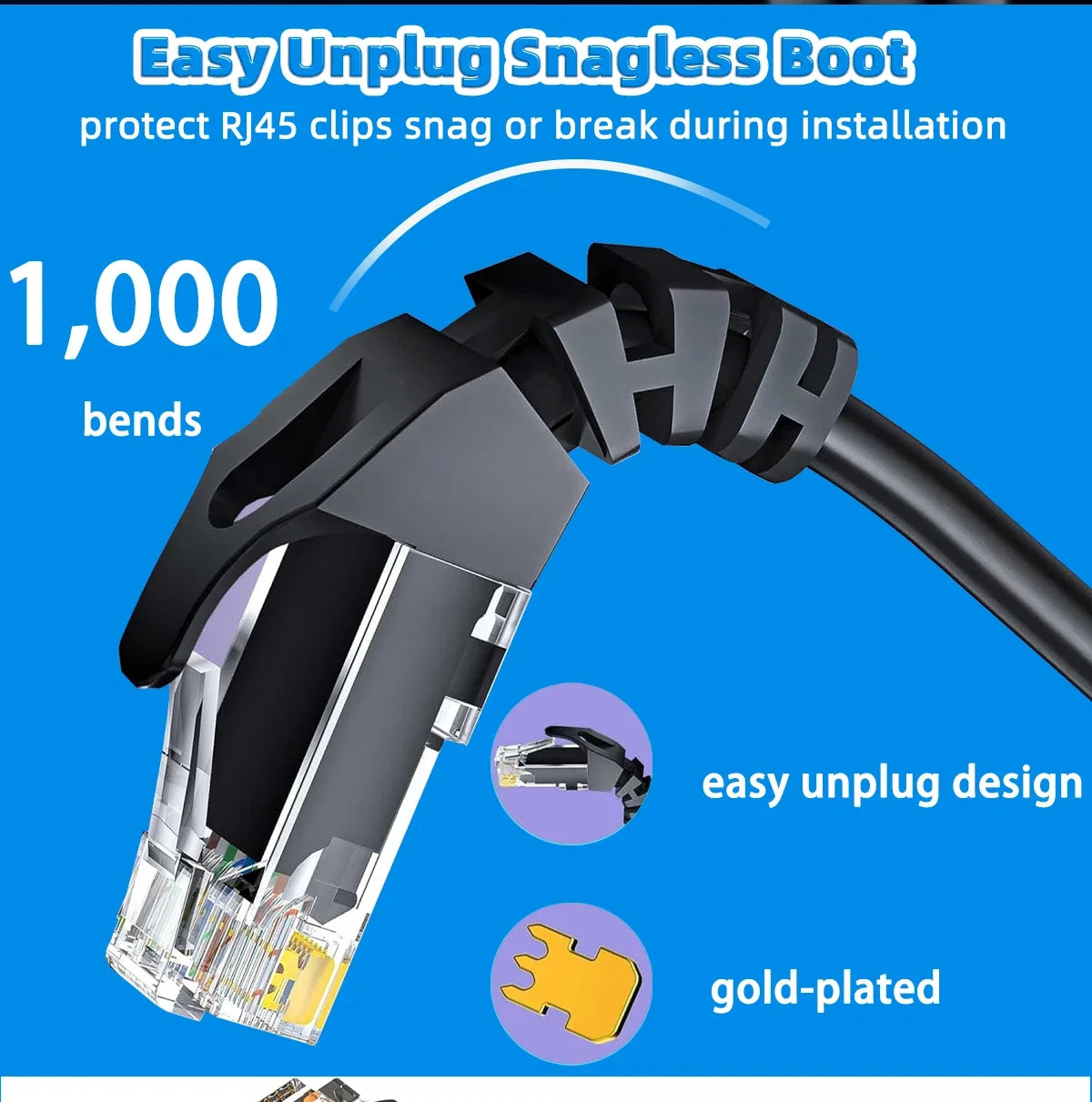Outdoor Cat6 Ethernet Cable – Direct Burial, Waterproof & UV-Resistant