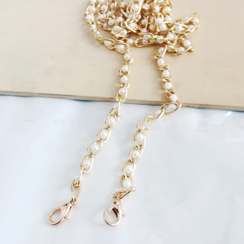 Elegant Pearl Chain Bag Strap – Adjustable Shoulder Strap for Purses & Handbags