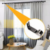 Set of 3 Adjustable Iron Curtain Rod Wall Brackets in Black