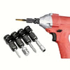 Impact Socket Adapter Set: 1/2" Square to 1/4" Hex Quick-Release Converter