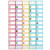 Set doppelseitiger CVC-Worterkennungsflashcards mit verschiedenen Buchstaben und Wörtern.