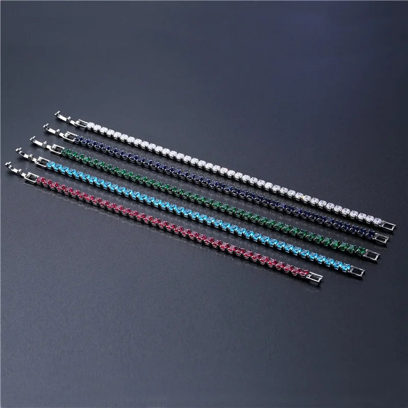 4mm Micro-Pavé Zircon Tennis Bracelet