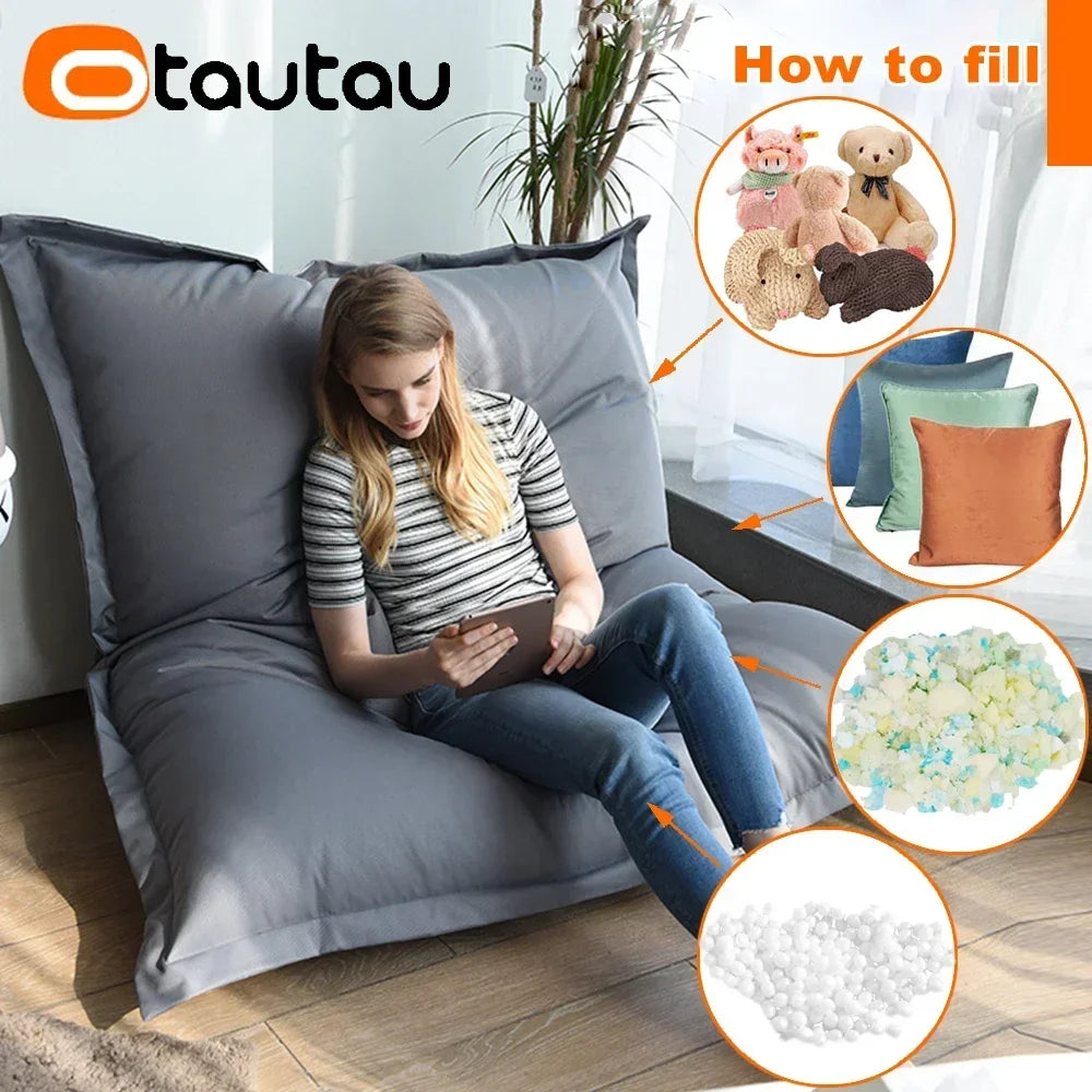 Waterproof Oxford Bean Bag Cover – Large Corner Pouf Shell (Filler Not Included)