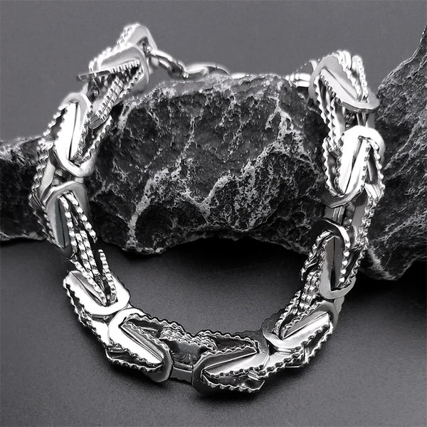 Men's Stainless Steel Biker Chain Bracelet