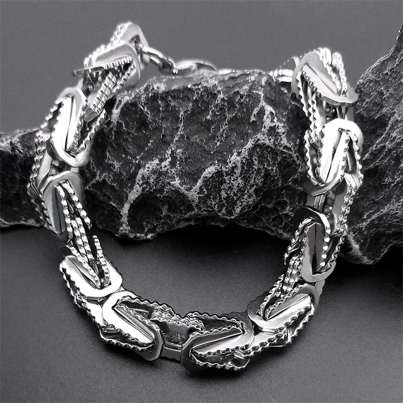 Men's Stainless Steel Biker Chain Bracelet