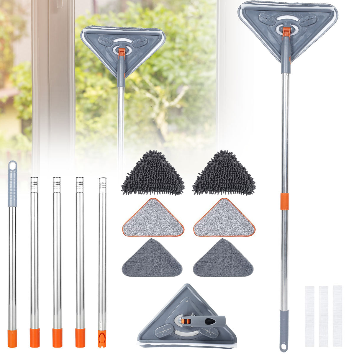 360° Rotating Wall Cleaning Mop with Extendable Handle