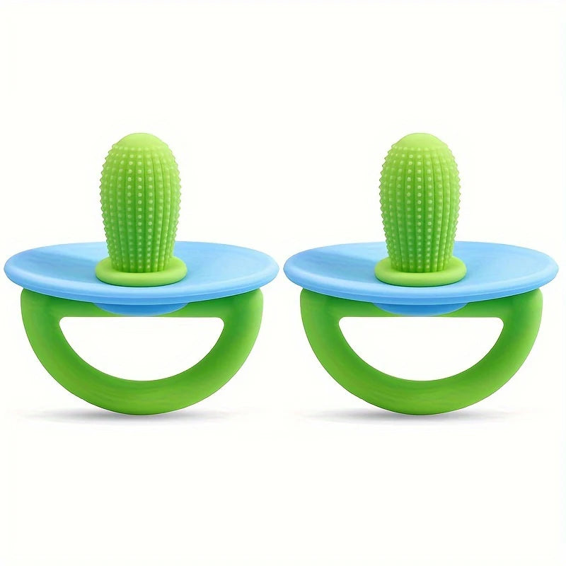 Silicone Teether Ring with Massage Dots for Soothing Gums