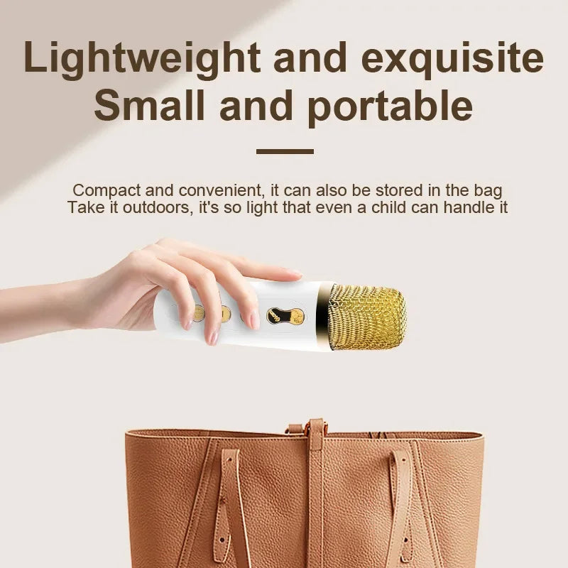 Compact Karaoke Speaker with Dual Microphones