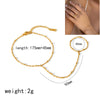 Dainty Gold-Plated Hand Chain with Cubic Zirconia