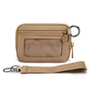 Checkered Card Case Wallet with Detachable Keychain and ID Window