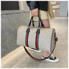 Large Capacity Women's Travel Duffel Tote with Plaid Design