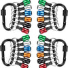A set of magnetic hex bit holders with quick-release chucks in various colors like green, blue, black, and red.