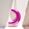 Handcrafted Glass Crescent Moon Hanging Decoration