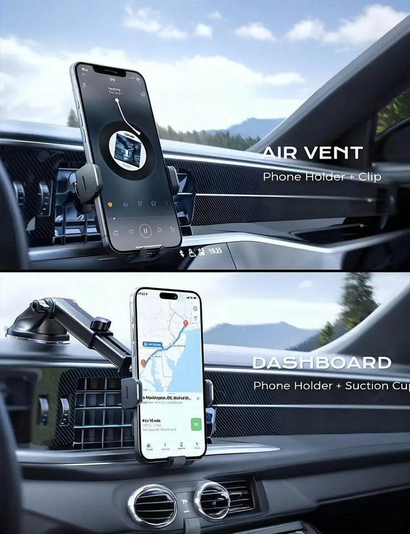 Auto-Klemmendes kabelloses Auto-Ladegerät mit Saugnapf-Halterung