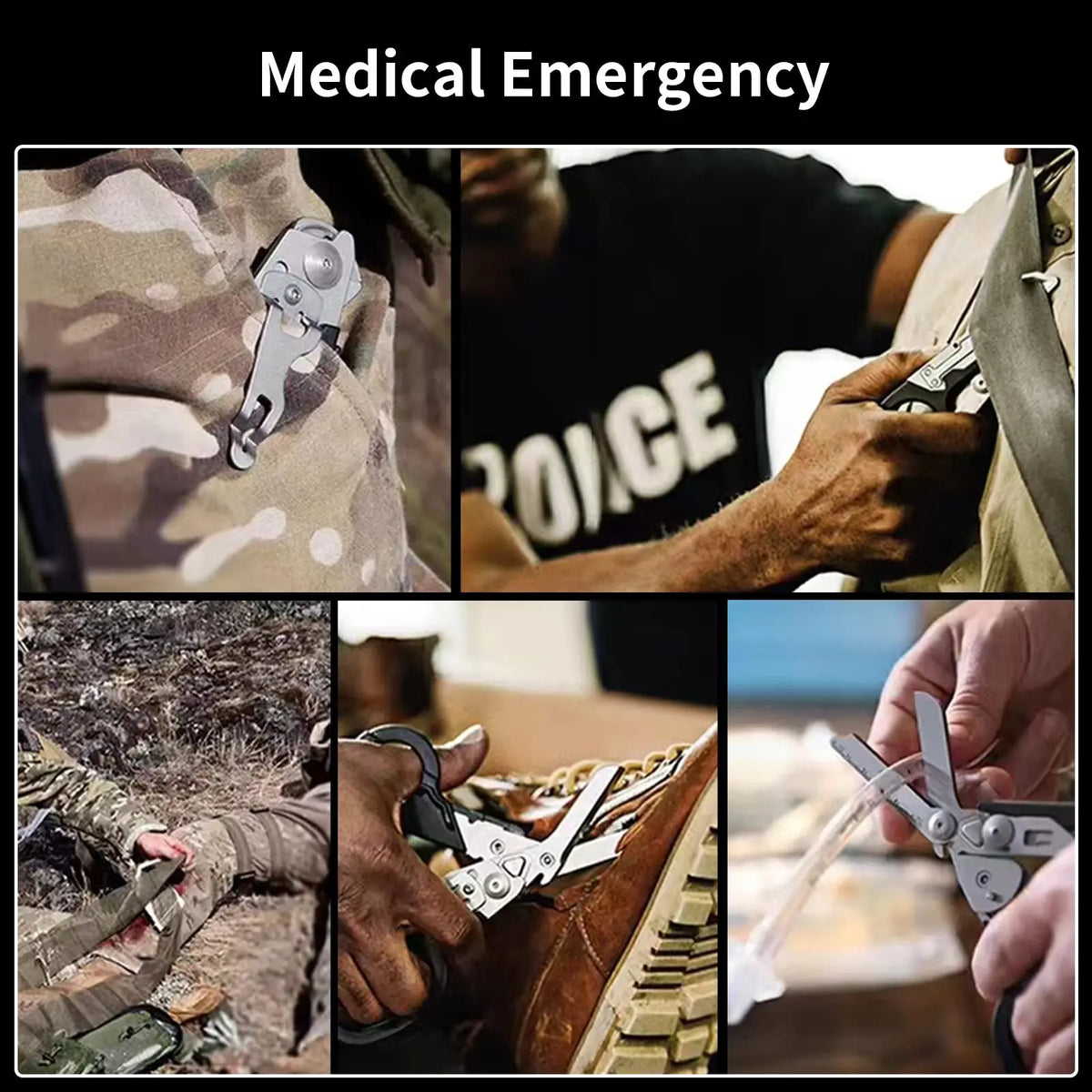 Compact Multi-Purpose Emergency Rescue Scissors