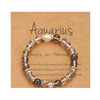 Zodiac Kristall-Armband mit Perlen