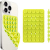A white smartphone case with a yellow suction cup mount for hands-free video calls and selfies.