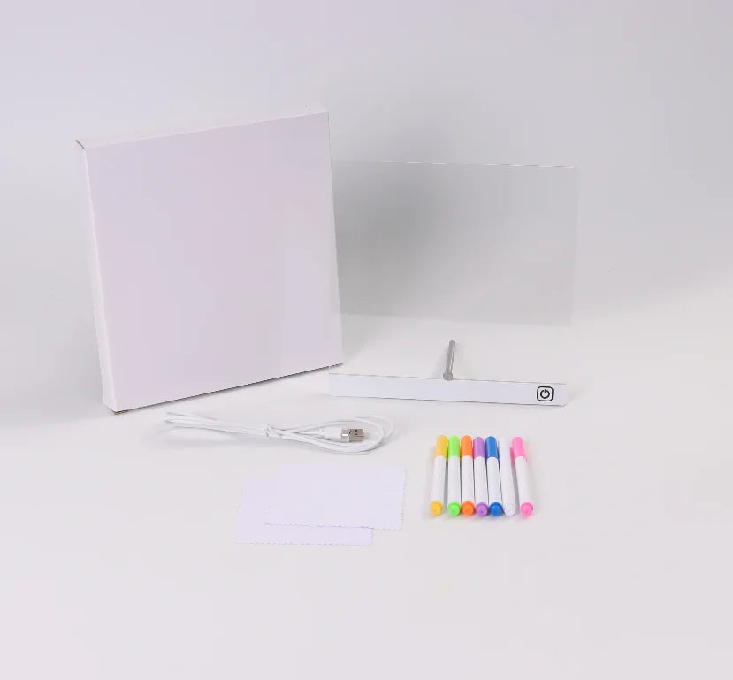 Glow Art LED Drawing Board with 7 Colors and 3 Light Modes