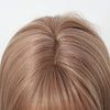 Rose Gold Layered Straight Wig with Bangs