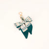 Chic Silk Bow Keychain with Ribbon Charm