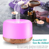 Wood Grain USB Aroma Diffuser with Remote & LED Lights