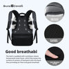 Sac à dos pour ordinateur portable de voyage d'affaires noir avec mousse en maille honeycomb élastique multi-couches pour une