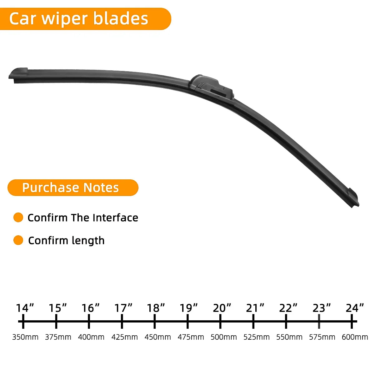 Universal Beam-Style Windshield Wiper Blades (Pair)
