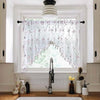 Embroidered Floral Lace Valance Curtain