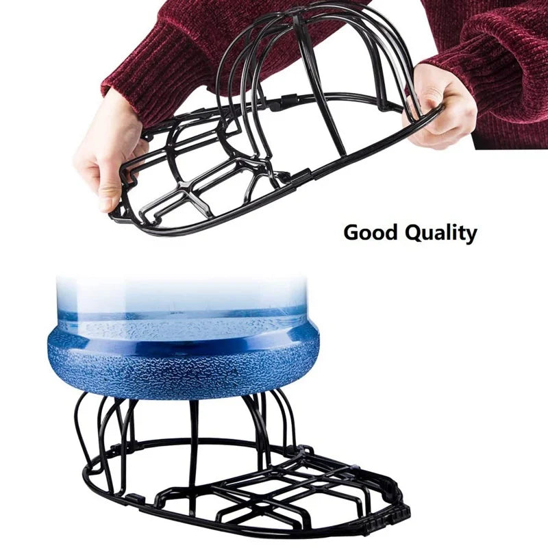 A black hat washing cage set for baseball caps shown in two views, highlighting its design and quality.