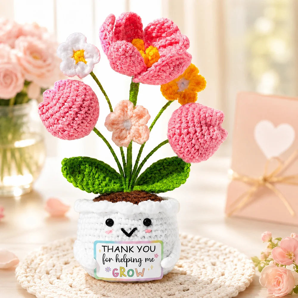 Handmade Crochet Amigurumi Doll with Love and Encouragement
