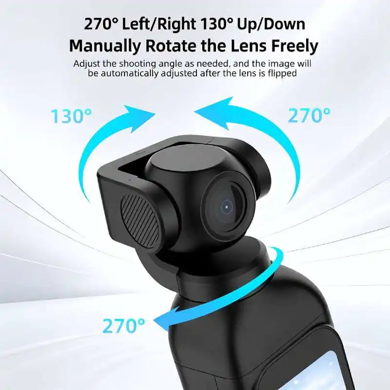 4K Pocket Action Camera with Rotating Lens