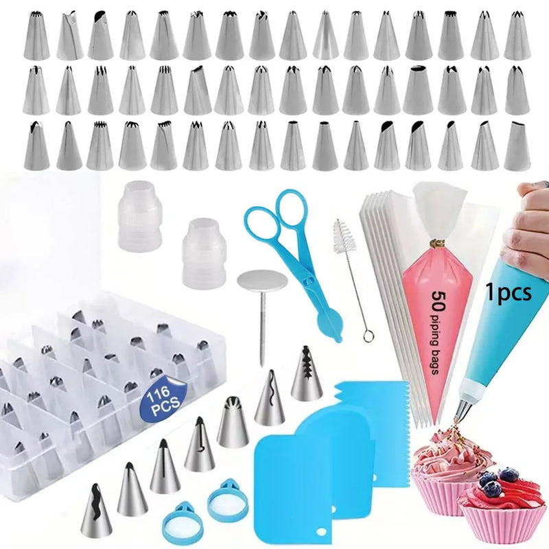Complete Cake Decorating Kit with Storage Box