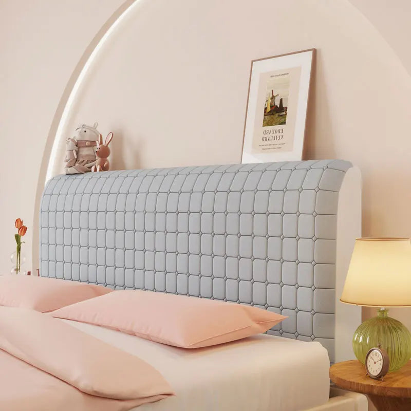 Stretch Velvet Headboard Cover - Queen Size, Dustproof & Slip-on Design