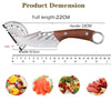Cuchillo de Chef Forjado a Mano de Acero Alto en Carbono con Funda de Cuero