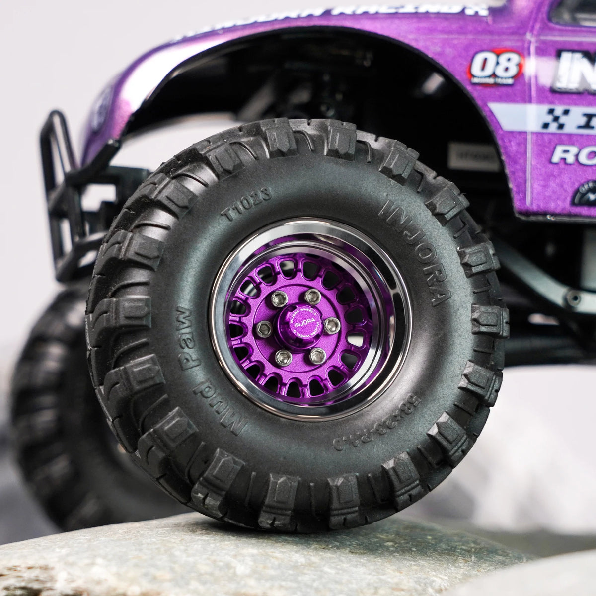 INJORA 1.0" Modular Beadlock Wheels for 1/18 1/24 RC Crawlers - Brass & Aluminum