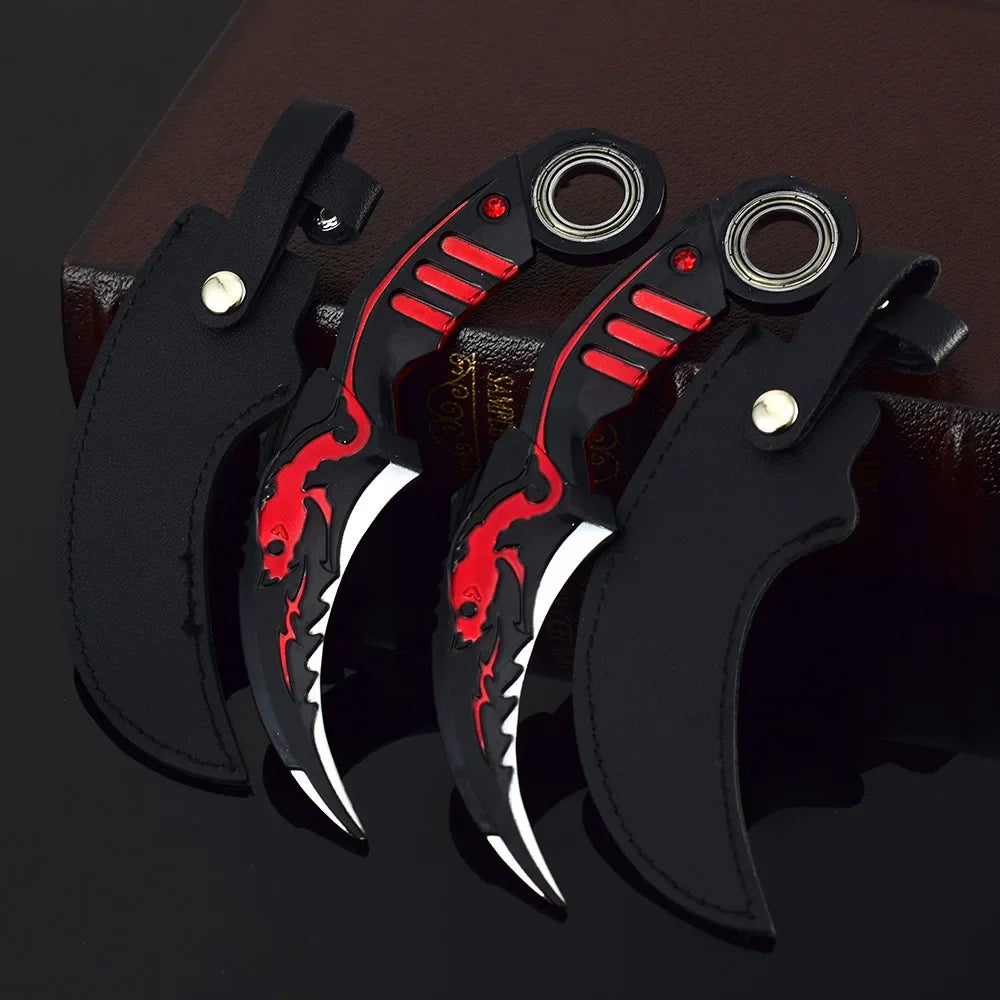 Blue Dragon Claw Folding Knife Model - 18cm Collectible Tactical Karambit