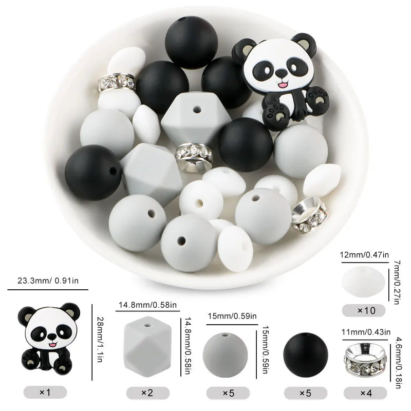 Cartoon Animal Silicone Focal Beads for Jewelry Making