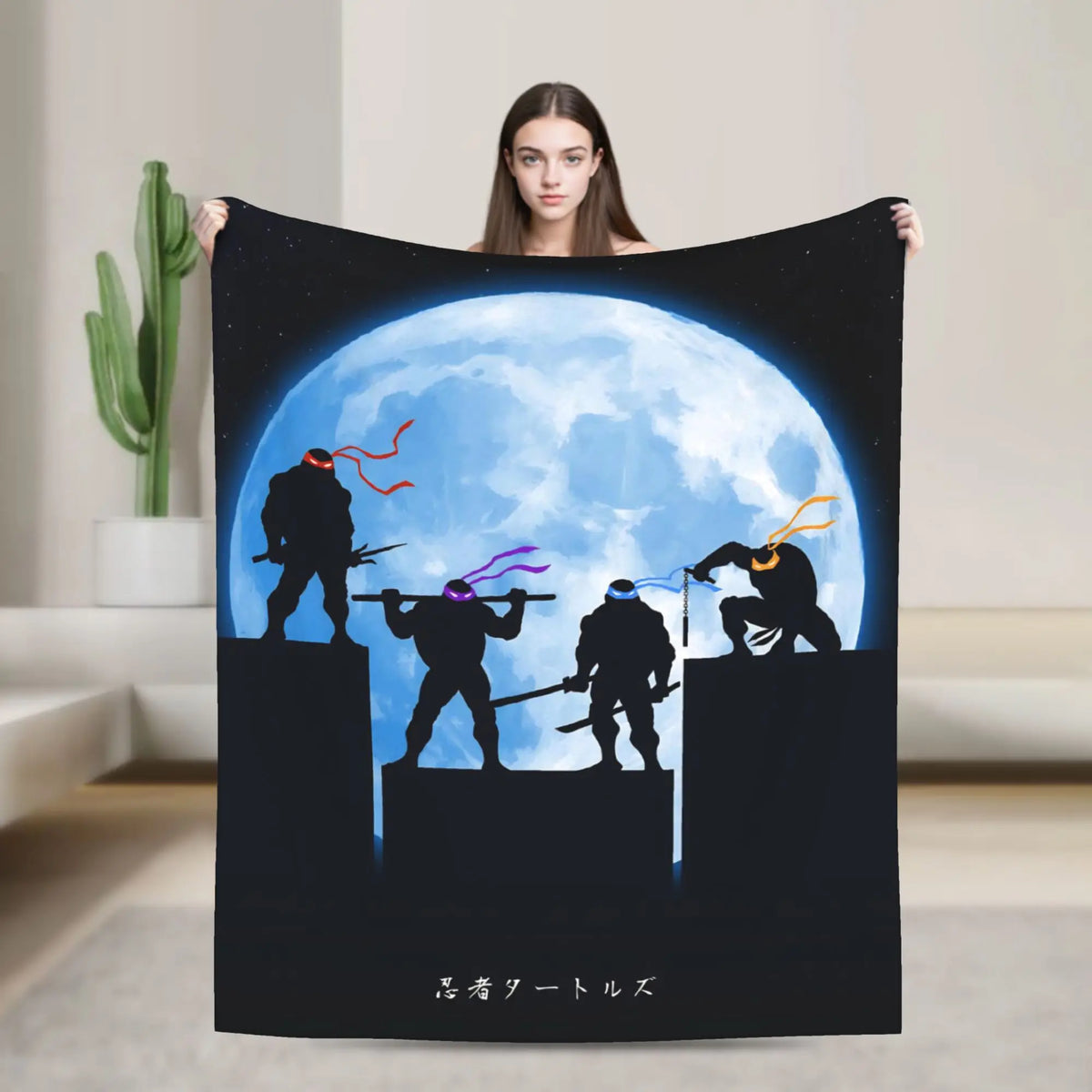 TMNT Graphic Flannel Throw Blanket