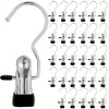 Stainless steel clothespins with hooks for space-saving laundry drying