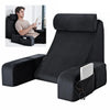 Ergonomic Back Support Pillow with Side Arms — Memory Foam Reading Cushion for Bed, Sofa & Office