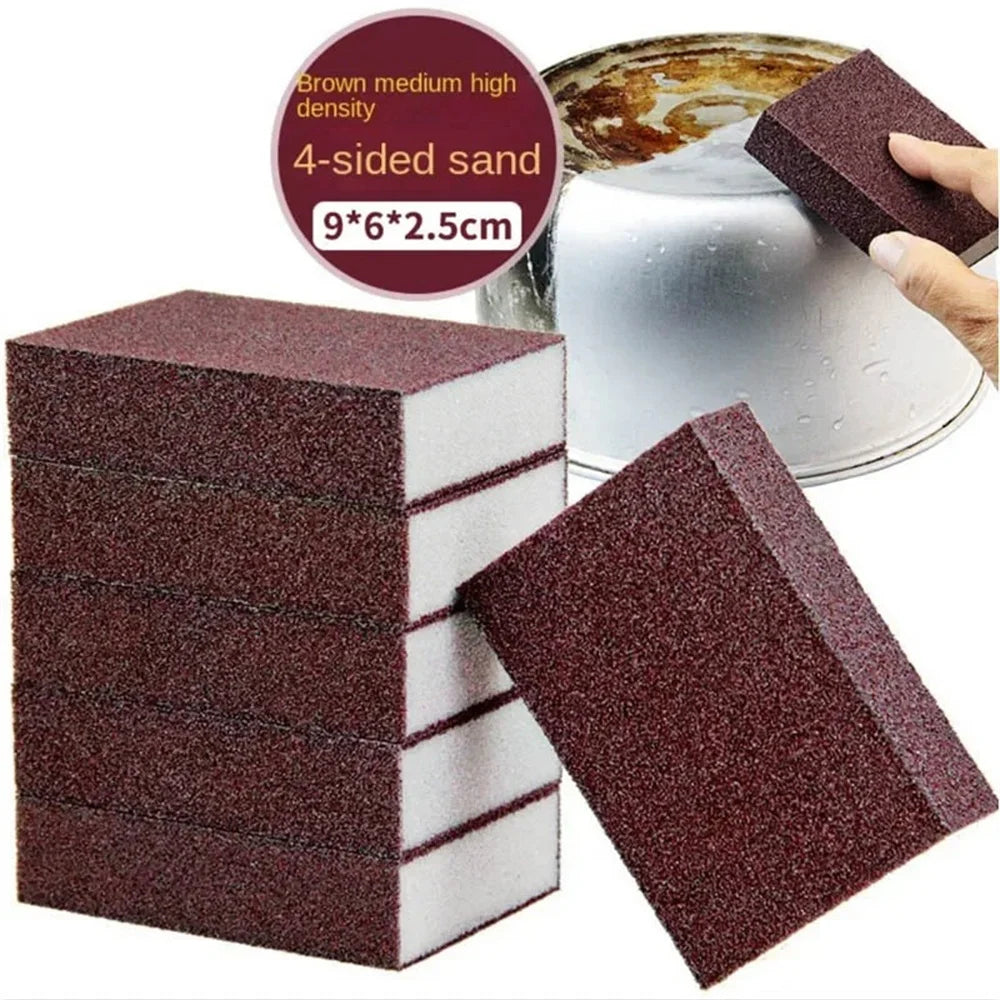 A stack of brown medium density sanding sand and a single piece of the same material are shown next to a metal surface.