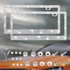 Crystal Rhinestone License Plate Frame for Cars