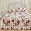 Floral Ruffle Bed Skirt & Pillowcase Set