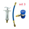 Car A/C Oil and Dye Injector with Low-Side Quick Coupler