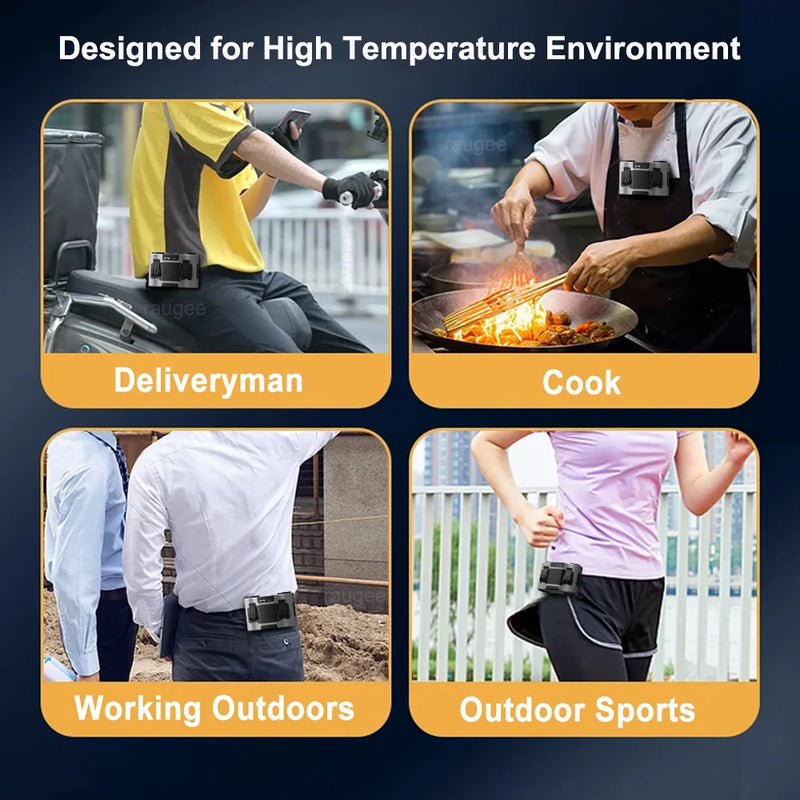 Portable Waist Fan with 20,000mAh Battery