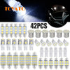 A collection of 42 interior LED bulbs for car dome, license plate, and reading lights.